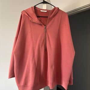 Women's Pink Half-Zip Hoodie